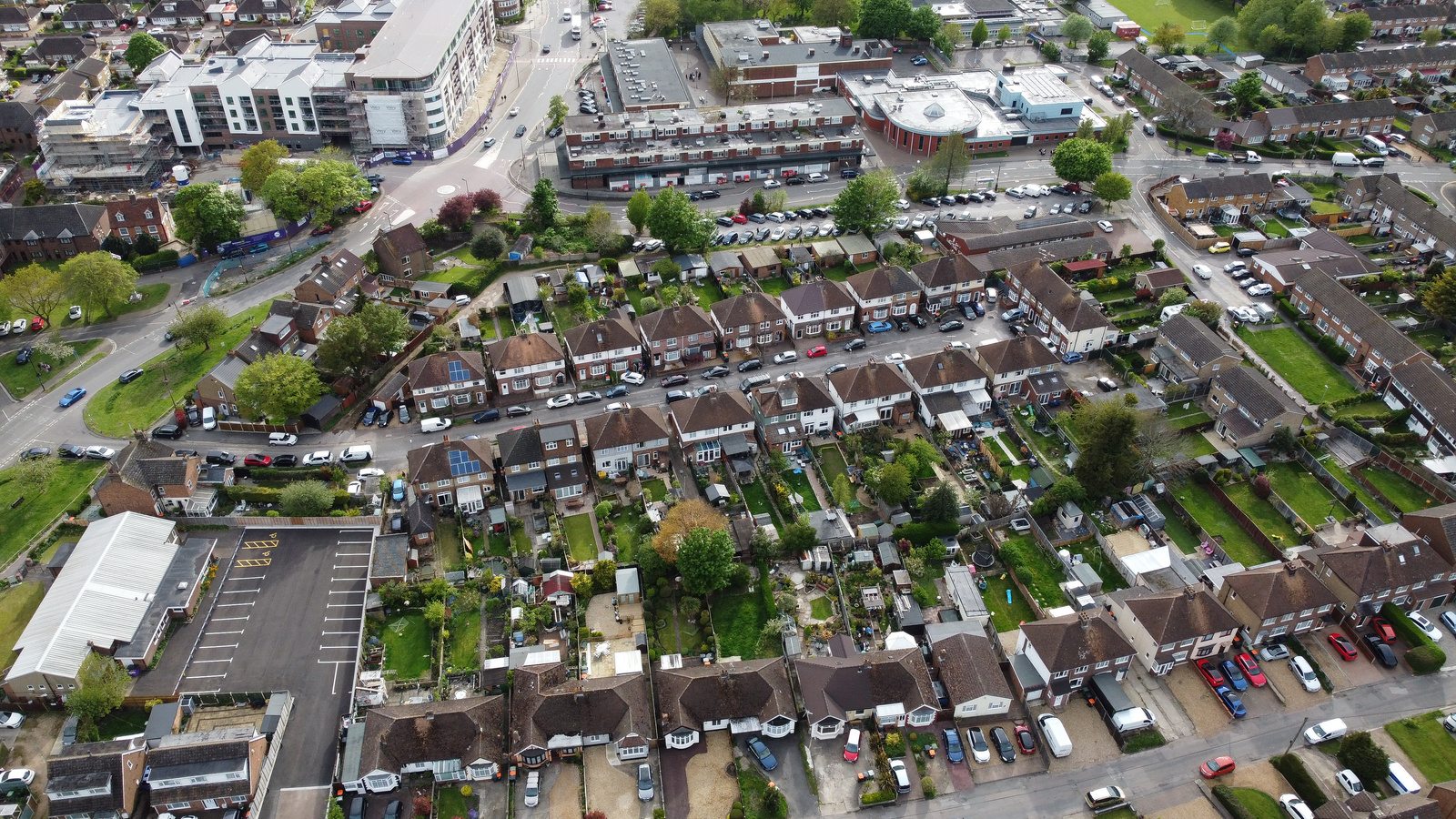 Aerial Photography of Houses and Buildings 